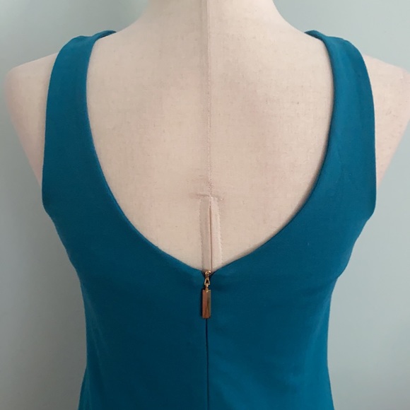 Amanda Uprichard Teal Knit Open Back Rayon Blend Tunic Dress - S - Picture 9 of 12